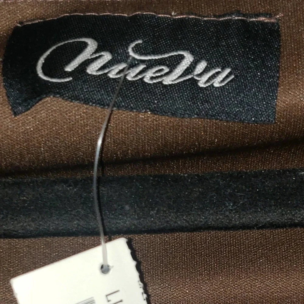 Brown Patterned Maxi Skirt
